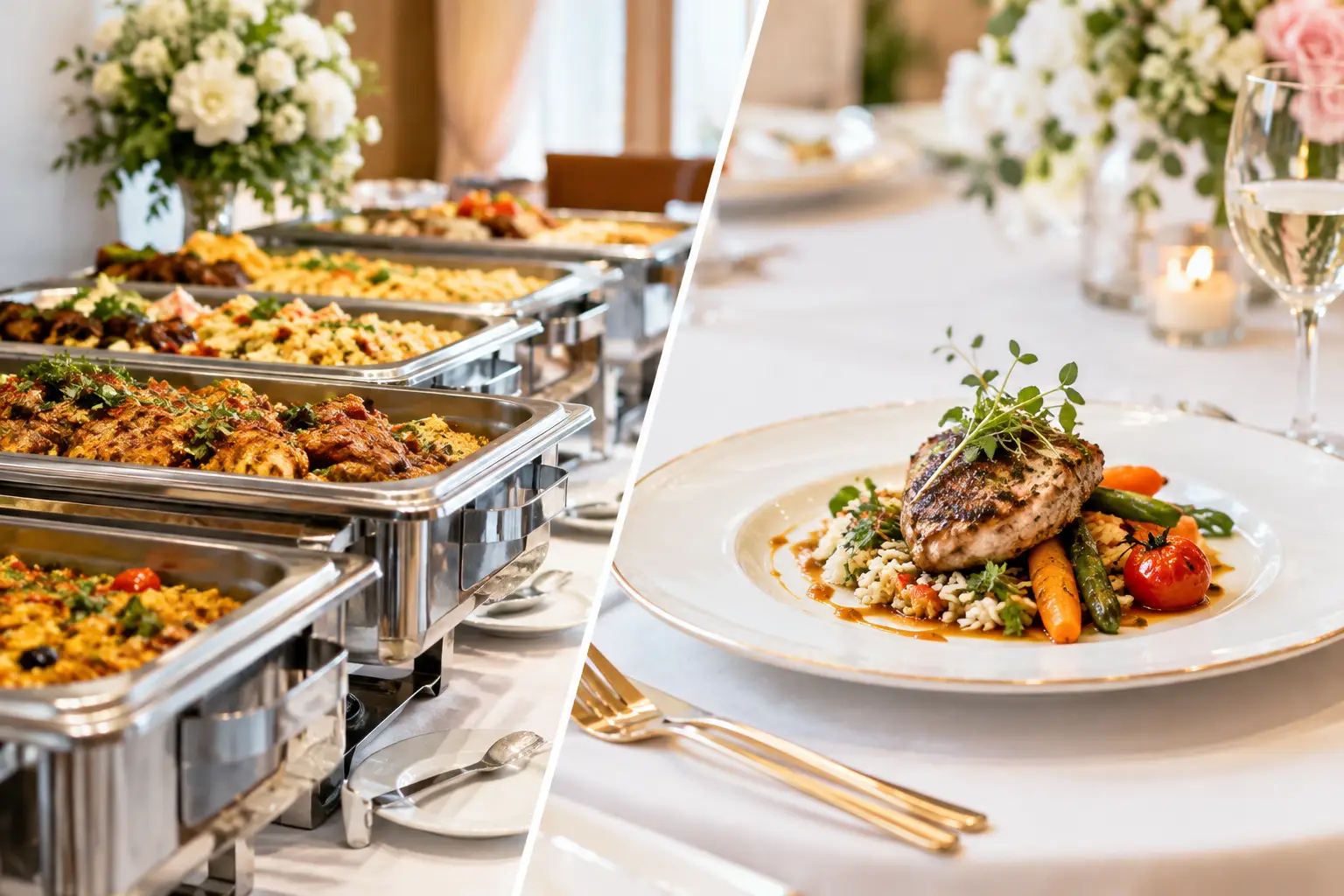 Halal Buffet Versus Plated Service for Weddings